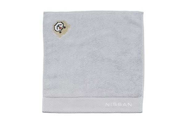 NISSAN Hand Towel – Navy/Beige/Light Gray