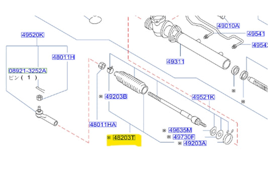 Nissan Skyline BNR34 Steering Gear Boot