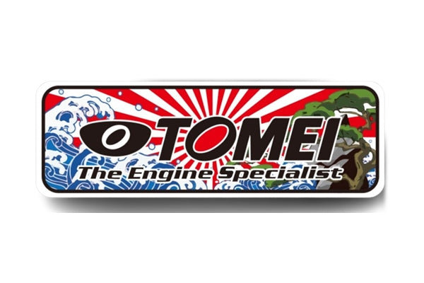 TOMEI POWERED Japanese Style Sticker - White/Black Logo