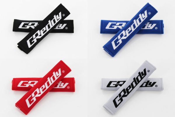 GREDDY Seat Belt Pads - Black/Blue/Red/Gray