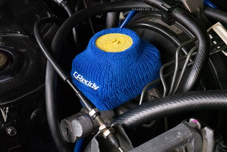 GREDDY Reservoir Tank Cover - Black/Blue