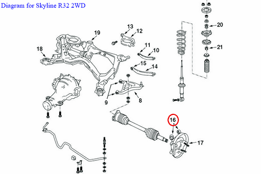 NISMO Rear Upper Axle Bush - Silvia S13 S14 S15 R32 R33
