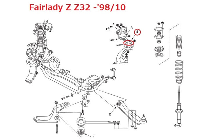 NISMO Front Upper Link Bush, Third Link Side - Skyline BNR32 Fairlady Z32 #660131473
