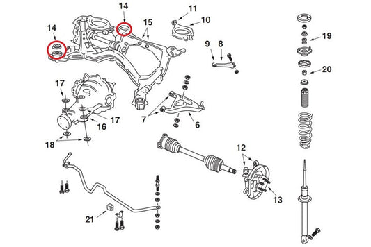 NISMO Reinforced Rear Suspension Mount Bush - Skyline BNR32 BCNR33 BNR34