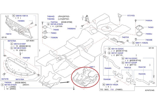 NISSAN Front Under Cover - Skyline BCNR33