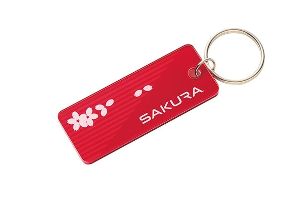 NISSAN SAKURA acrylic Key Ring - Red ##663191850