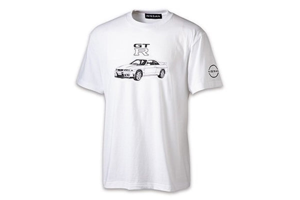 Футболка NISSAN Skyline GT-R R33 - белая, размер S-3L