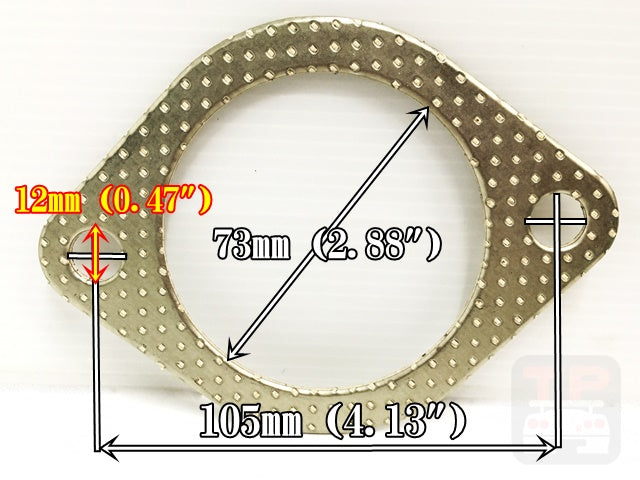 FUJITSUBO Muffler Gasket Oval 70mm-76mm #759141005 FUJITSUBO