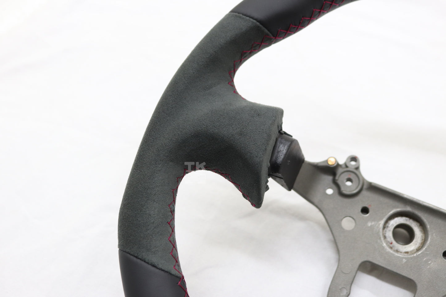 MINE'S Leather D-Shape Steering Wheel Red Stitch - BNR34 ##875111001