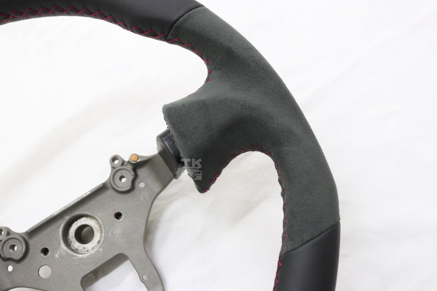 MINE'S Leather D-Shape Steering Wheel Red Stitch - BNR34 ##875111001