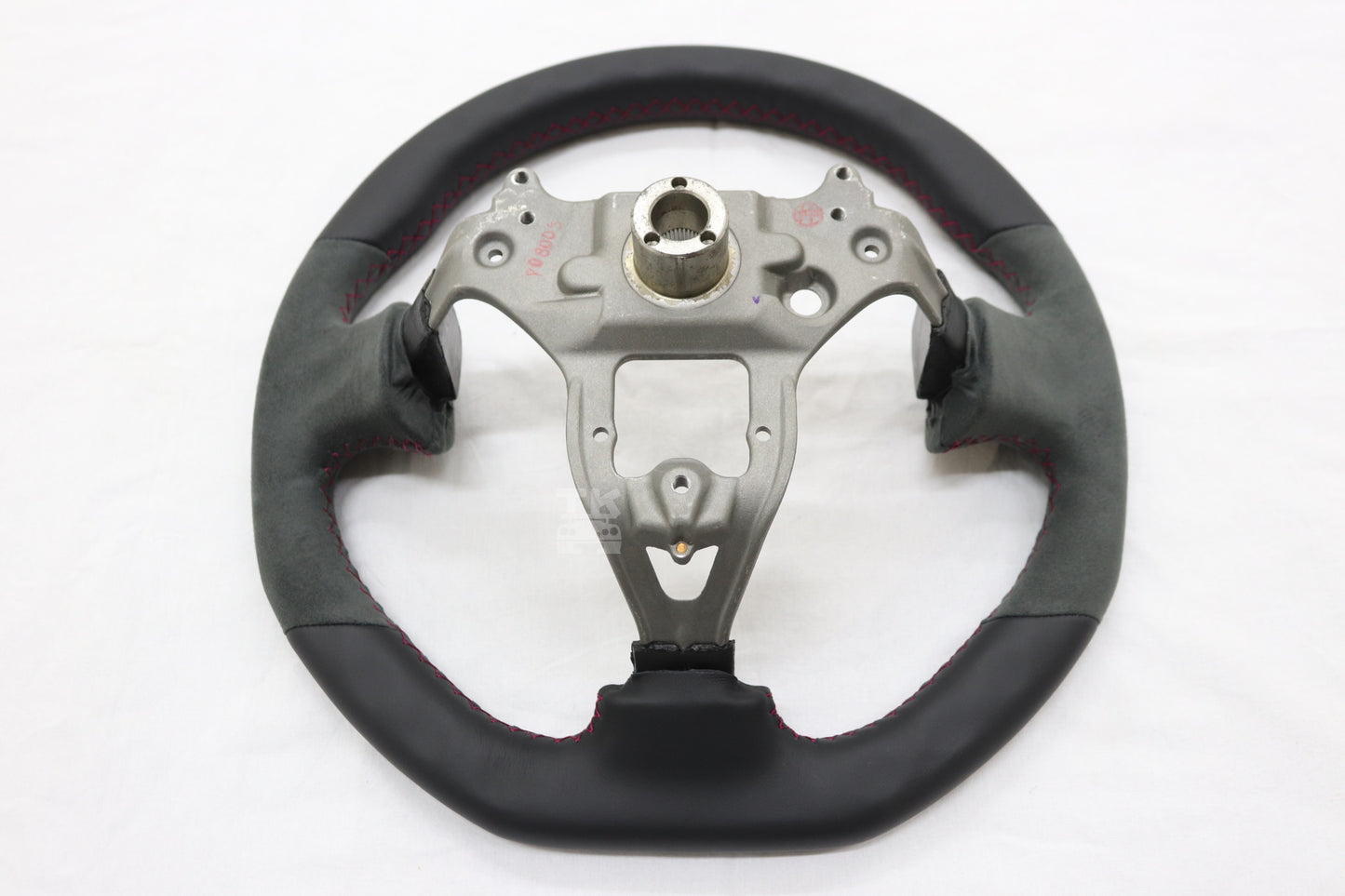 MINE'S Leather D-Shape Steering Wheel Red Stitch - BNR34 ##875111001