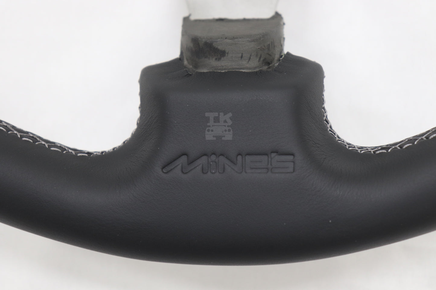 MINE'S Leather Steering Wheel Type II Gray Stitch - Skyline BNR34 ##875111032