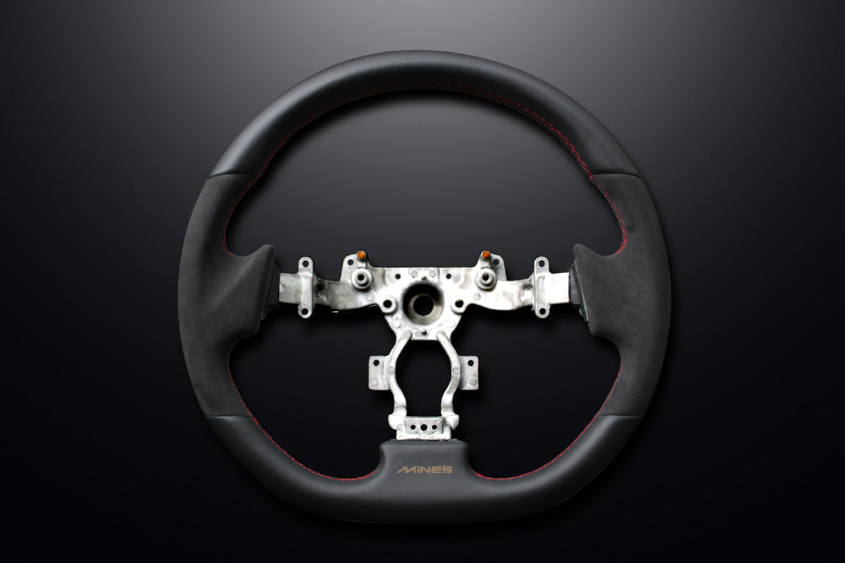 MINE'S Leather Steering Wheel Red Stitch - R35 GTR ##875111033