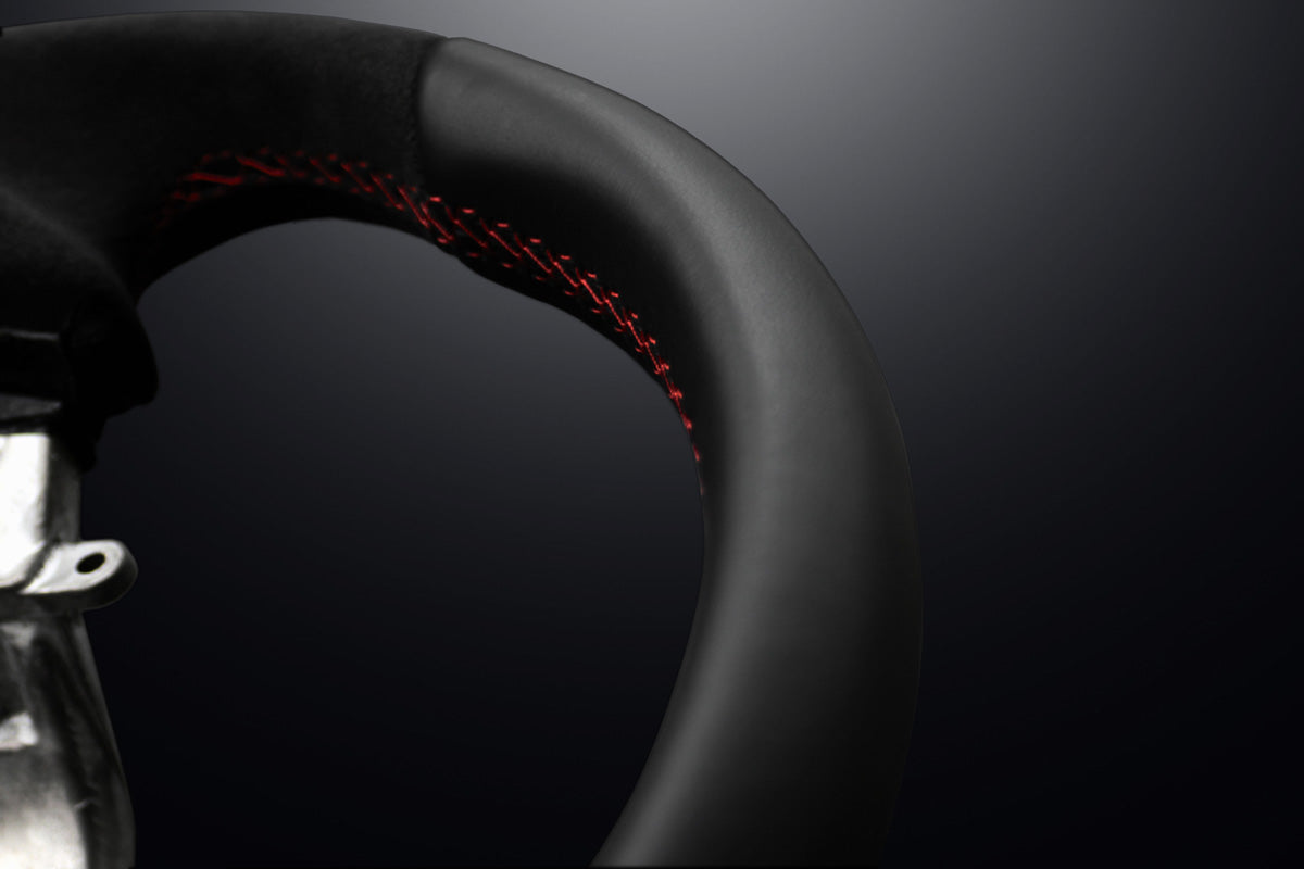 MINE'S Leather Steering Wheel Red Stitch - R35 GTR ##875111033