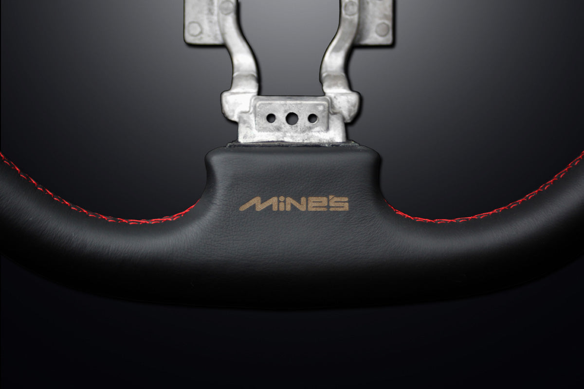 MINE'S Leather Steering Wheel Red Stitch - R35 GTR ##875111033