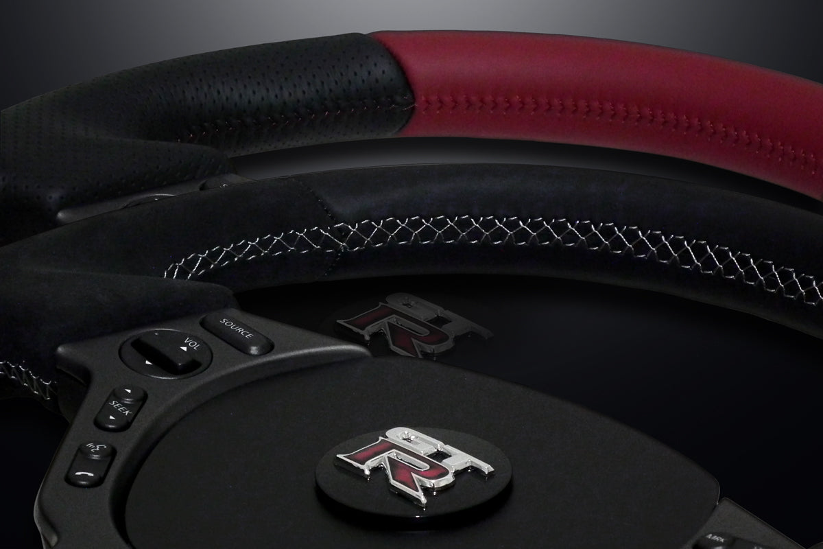 MINE'S Leather Steering Wheel Red Stitch - R35 GTR ##875111033