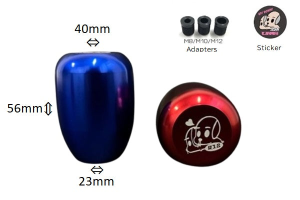URAS Aluminum Shift Knob - Red/Blue/Purple/Black