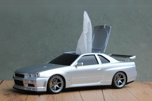 Wet Wipes / Small Tissue Case Skyline BNR34 - Silver