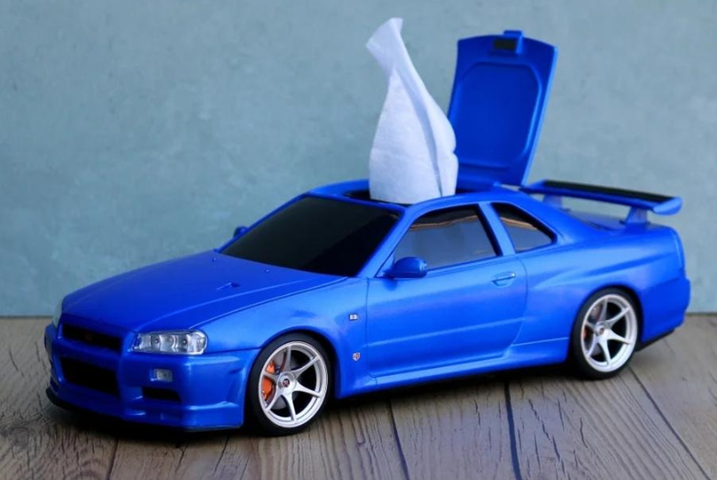 Wet Wipes / Small Tissue Case Skyline BNR34- Blue #999191002
