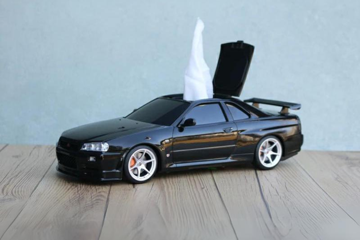 Wet Wipes / Small Tissue Case Skyline BNR34 - Black #999191003