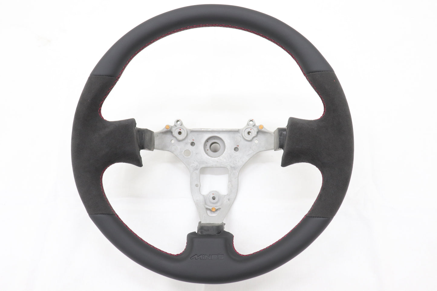 Mine's Leather Steering Wheel Type II Red Stitch - Skyline BNR34 ##875111031