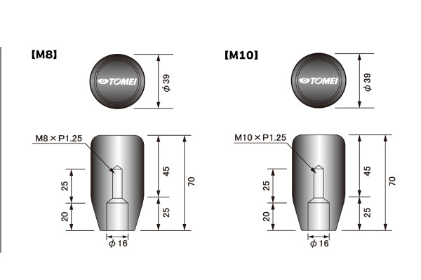 TOMEI POWERD Duracon Shift Knob - Short Type M10 x P1.25 #612111083 - Trust Kikaku