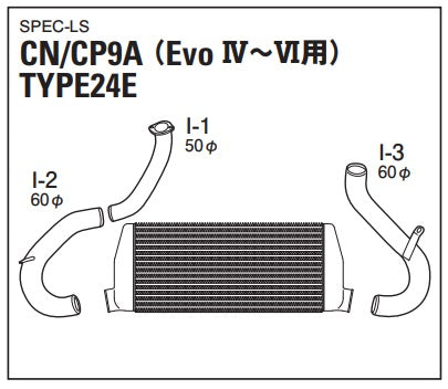 TRUST Greddy SPEC-LS Intercooler Kit Front Mount for OEM Turbine TYPE24F - CN9A CP9A ##618121446 - Trust Kikaku