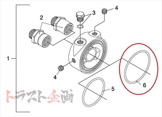 TRUST GReddy Oil Block O-Ring Internal Dia 65 #618122055