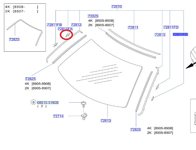 NISMO Heritage Front Windshield Clip - BNR32 #660102052 NISMO