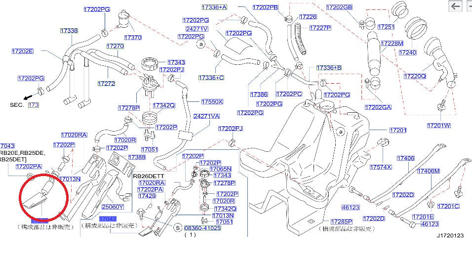 NISMO Heritage In-tank Fuel Pump - BCNR33 #660122148 NISMO