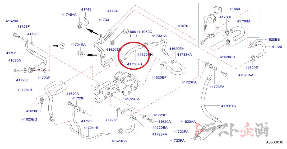 NISMO Heritage Suction Hose - BCNR33 BNR34 #660222088