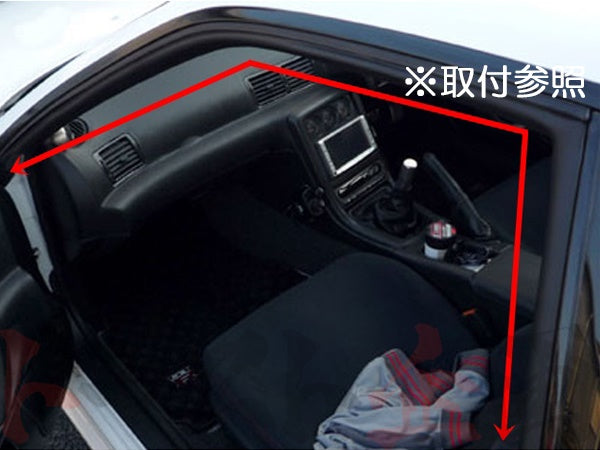 OEM Nissan Upper Window Weatherstrip Set Body Side - R32 BNR32 #663101008S1 - Trust Kikaku