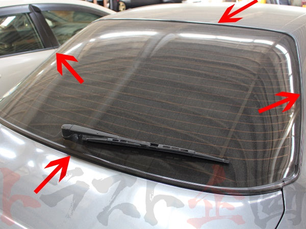 OEM Nissan Rear Window Outer Molding Set - BNR32 #663101063 - Trust Kikaku