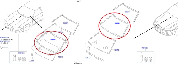NISSAN Front Windshield Windscreen Weatherstrip - S14 S15 BNR34 BCNR33 2D BNR34 #663101754 NISSAN
