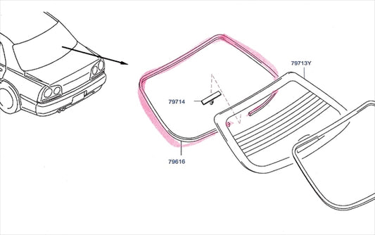Внутренний уплотнитель заднего окна NISSAN - Skyline R34 BNR34 #663101755