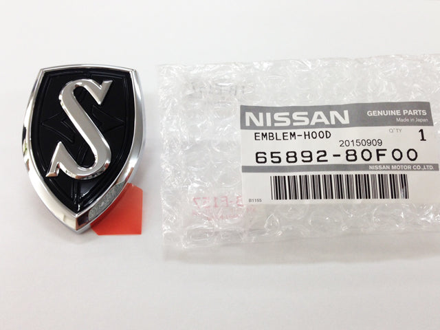 NISSAN Hood Emblem Black - Silvia S14 Late Model #663191282