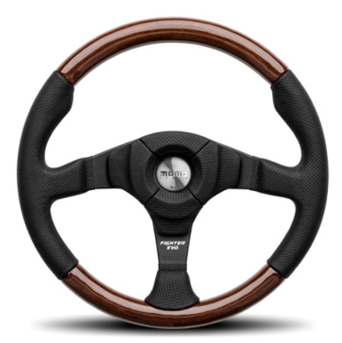 MOMO Steering Wheel FIGHTER EVO LEATHER&WOOD ##872111026 MOMO
