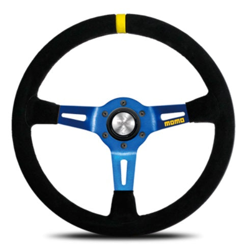 MOMO Steering Wheel MOD.08 Suede/Blue Spoke ##872111045