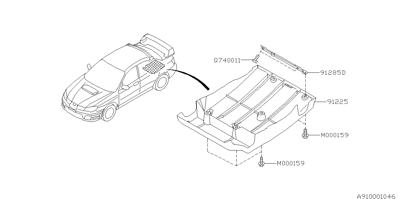 Subaru Rear Diffuser Fin - Subaru Impreza GDB ##456101003