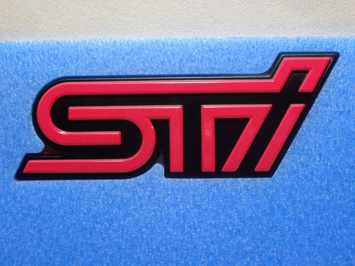 SUBARU WRX STi Rear Trunk Emblem Pink/Black ##456191003 SUBARU
