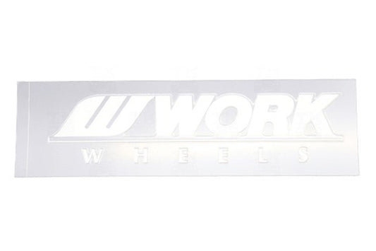 WORK Wheel Spoke Sticker 3.9"x1.2" - White #979191005