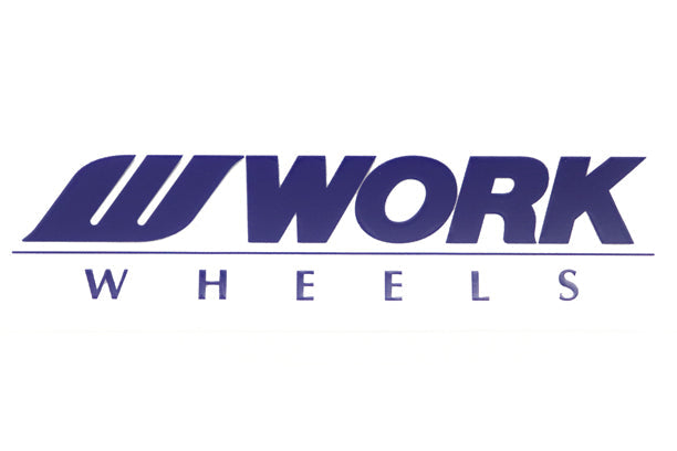 WORK Wheel Spoke Sticker 3.9"x1.2" - Blue #979191008 WORK