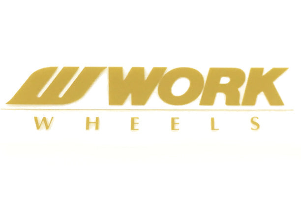WORK Wheel Spoke Sticker 3.9"x1.2" - Gold #979191014 WORK