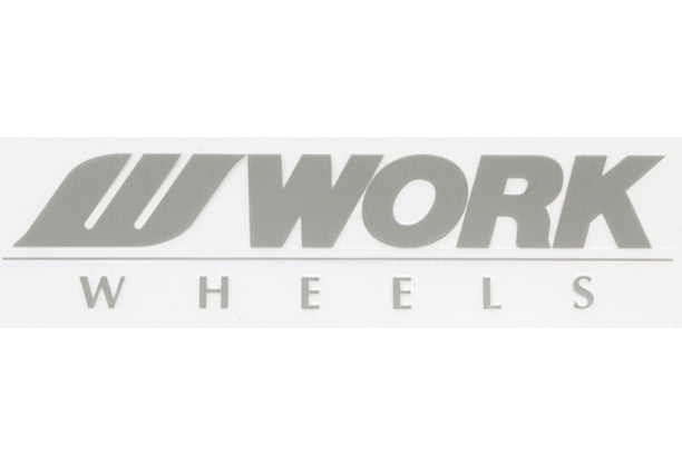 WORK Wheel Spoke Sticker 3.9"x1.2" - Gray #979191017 WORK