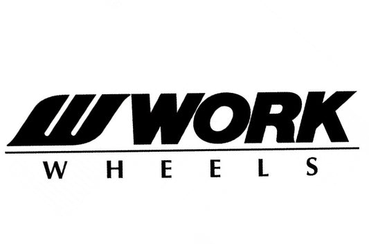 WORK Body Decal Sticker 200mm Matte Black 7.8"x1.8" ##979191020