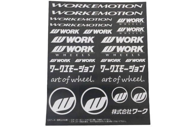 Наклейка WORK Decal белая ##979191131