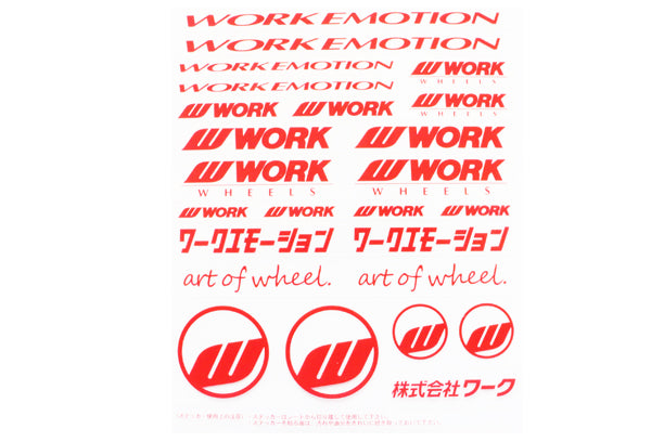 Наклейка WORK Decal красная ##979191132
