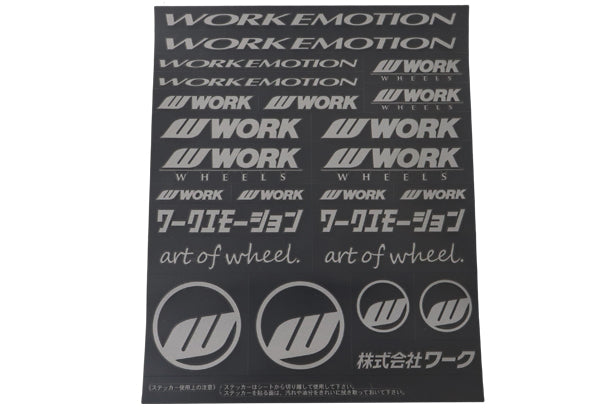 Наклейка WORK Decal Silver ##979191135