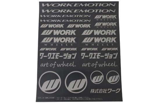 Наклейка WORK Decal Silver ##979191135