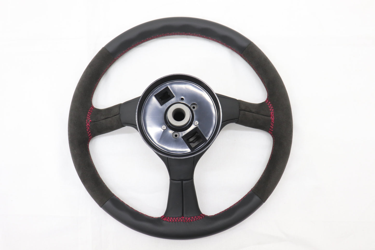 Mine's Leather 355mm Steering Wheel Red Stitch - BNR32 #875111005